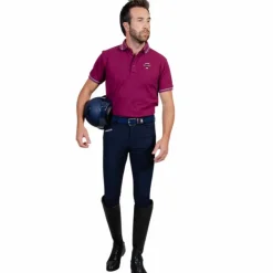 Harcour - Polo manches courtes homme Pampelonne violine Violet Best