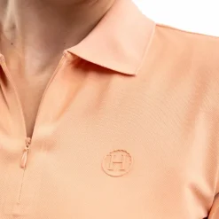 Harcour - Polo manches courtes femme Popsy abricot Orange Discount