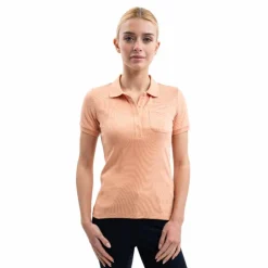 Harcour - Polo manches courtes femme Pamoly abricot Orange Discount