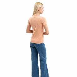 Harcour - Polo manches courtes femme Pamoly abricot Orange Discount