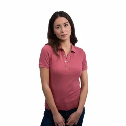 Harcour - Polo manches courtes femme Poly vieux Rose