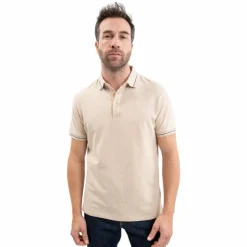 Harcour - Polo manches courtes homme Oscar lin Beige Sale