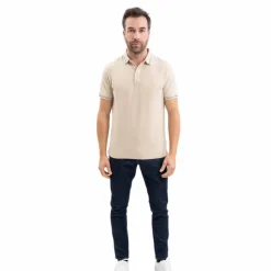 Harcour - Polo manches courtes homme Oscar lin Beige Sale