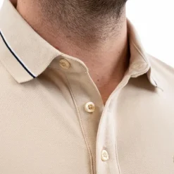 Harcour - Polo manches courtes homme Oscar lin Beige Sale