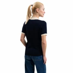 Outlet Harcour - Polo manches courtes femme Peach Marine