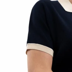 Outlet Harcour - Polo manches courtes femme Peach Marine