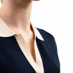 Outlet Harcour - Polo manches courtes femme Peach Marine