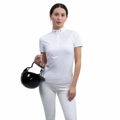 Harcour - Polo manches courtes technique femme Pirma Blanc Discount