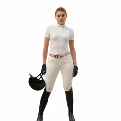 Harcour - Polo manches courtes technique femme Pirma Blanc Discount
