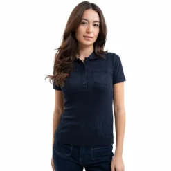 Harcour - Polo manches courtes femme Pamoly Marine Hot