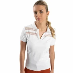 Discount Harcour - Polo manches courtes femme Punch Blanc
