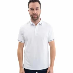 Clearance Harcour - Polo manches courtes homme Oscar Blanc