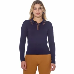 Outlet Harcour - Polo manches longues femme Popi Marine