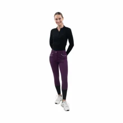 Outlet Harcour - Polo manches longues femme Aurore Noir