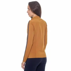 Harcour - Polo manches longues chaud femme Pistach golden yellow Jaune Hot