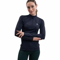 Harcour - Polo technique manches longues femme Tess Marine Hot