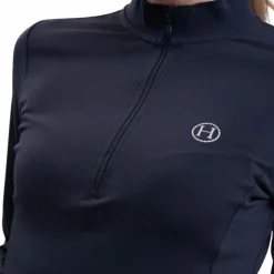 Harcour - Polo technique manches longues femme Tess Marine Hot
