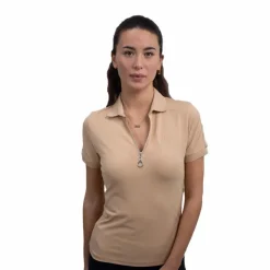 Hot Harcour - Polo technique manches courtes femme Pimp sable Beige