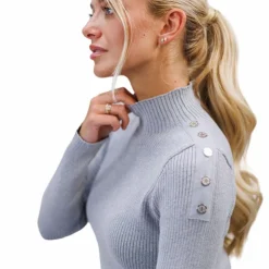 Harcour - Pull femme Swambi mélangé Gris Outlet