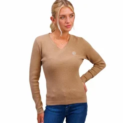 Clearance Harcour - Pull femme Toulon camel Orange