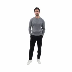 Sale Harcour - Pull manches longues homme Arthur chiné Gris