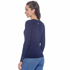 Discount Harcour - Pull manches longues femme Pompadou Marine