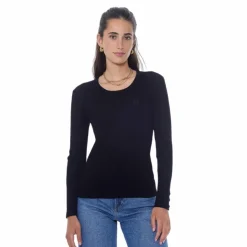 Sale Harcour - Pull manches longues femme Pompadou Noir