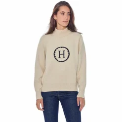 Harcour - Pull manches longues femme Plaza ivoire Beige Hot