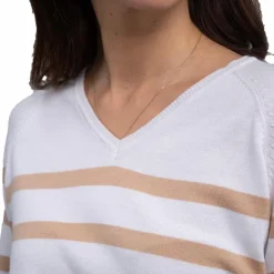 Online Harcour - Pull manches longues femme Swala Blanc