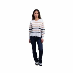 Online Harcour - Pull manches longues femme Swala Blanc