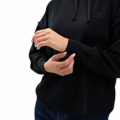 Harcour - Sweat à capuche femme Plume Noir