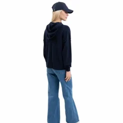 Discount Harcour - Sweat à capuche manches longues femme Plume Marine