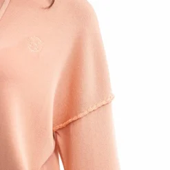 Harcour - Sweat à capuche manches longues femme Plume abricot Orange Hot