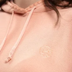 Harcour - Sweat à capuche manches longues femme Plume abricot Orange Hot