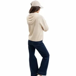 Harcour - Sweat à capuche manches longues femme Plume lin Beige Discount