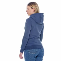 New Harcour - Sweat à zip manches longues femme Sworm steel blue Bleu