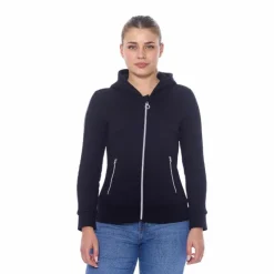 Harcour - Sweat à zip manches longues femme Sworm Noir