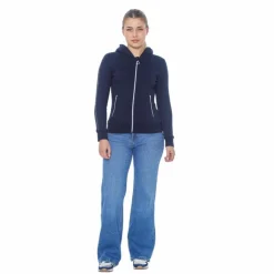 Harcour - Sweat à zip manches longues femme Sworm Marine New