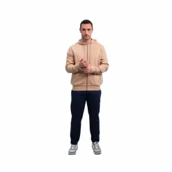 Harcour - Sweat avec zip homme Samson sable Beige
