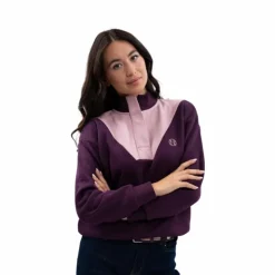 Sale Harcour - Sweat col montant femme Ambre figue/ pivoine Violet