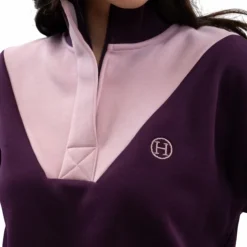 Sale Harcour - Sweat col montant femme Ambre figue/ pivoine Violet