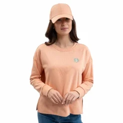 Harcour - Sweat manches longues femme Santana abricot Orange Best