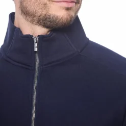 Harcour - Sweat zippé manches longues homme Saxo Marine