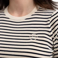 Harcour - T-shirt manches courtes femme Tzimi lin/ marine Beige Hot