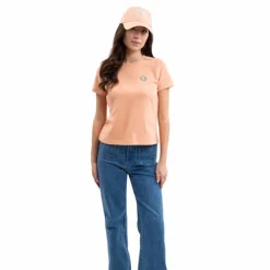 Harcour - T-shirt manches courtes femme Telma abricot Orange New