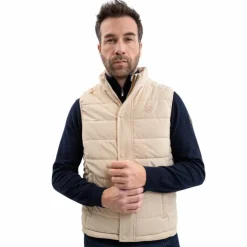 Online Harcour - Veste sans manches homme Boston lin Beige