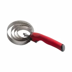 Hippotonic - Etrille métallique ronde poignée soft rouge Online