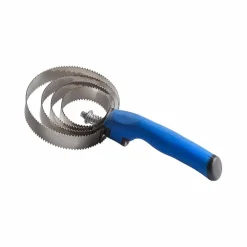 Best Hippotonic - Etrille métallique ronde poignée soft bleu