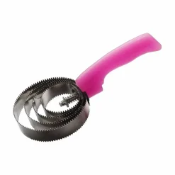 Hippotonic - Etrille métallique ronde fluo pailleté rose Online