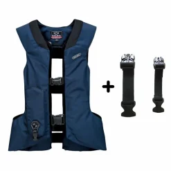 Hit Air - Pack Gilet airbag Léger 2 + rallonges Marine